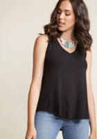 Modcloth Endless Possibilities Tank Top In Black In L