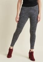 Modcloth Heed Your Warming Fleece-lined Leggings In Charcoal In L/xl