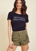  Distressed Essence Denim Shorts In S