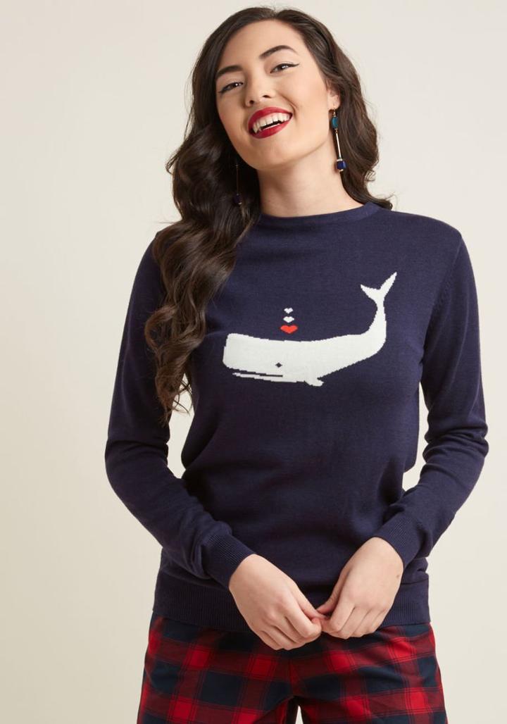 Sugarhillboutique Sugarhill Boutique Very Whale Then Sweater In 18 (uk)