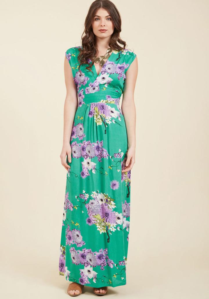 Modcloth Feeling Serene Maxi Dress In Spearmint