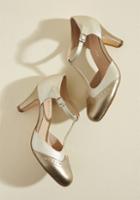 Chelseacrew Chelsea Crew Vivacious Vibes T-strap Heel In Gold In 39