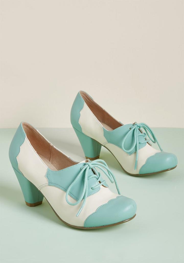 Chelseacrew Chelsea Crew This Stride Of Paradise Oxford Heel In Mint In 41