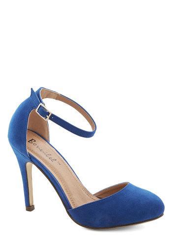 Shoe Magnate Inc Dinner And Dancing Heel In Blue From Modcloth