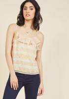Modcloth Into The Idea Tank Top In Tropical Ivory In L