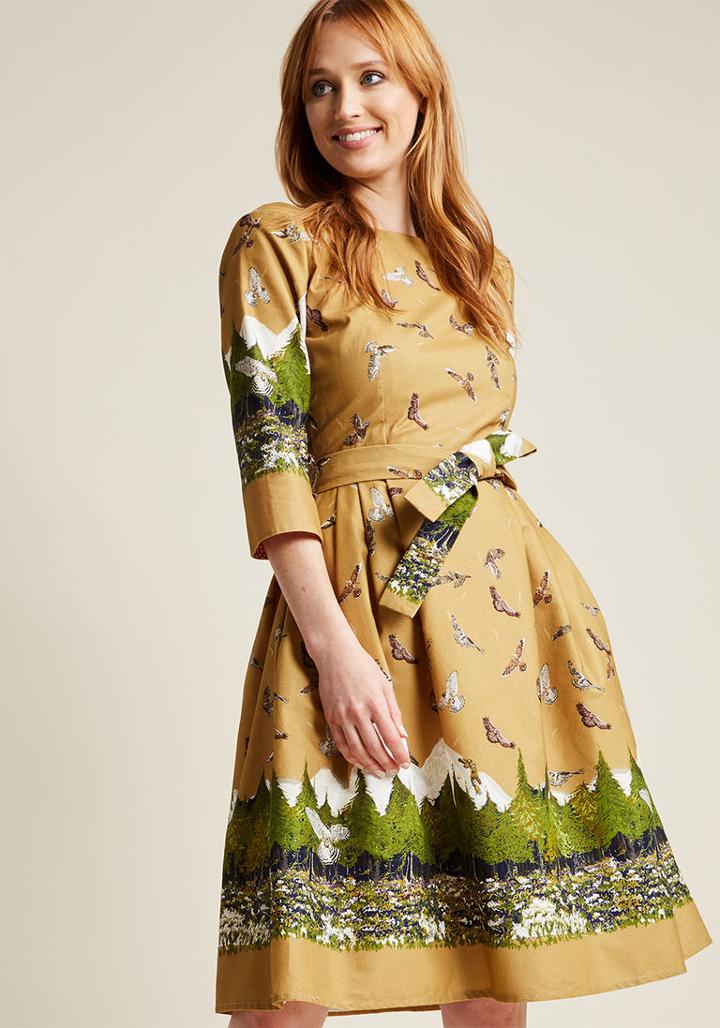 Palava Palava Day Trip Darling Midi Dress In Mountain In 18 (uk)