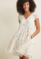 Modcloth Fun With Fab On Top Easy Fit Dress In Doodle In 1x