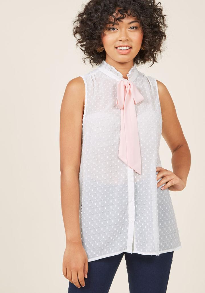 Modcloth Sleeveless Button-up Tunic In 1x