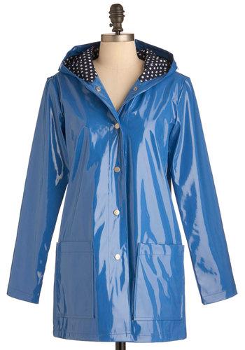 Pretty Slicker Rain Coat In Blue