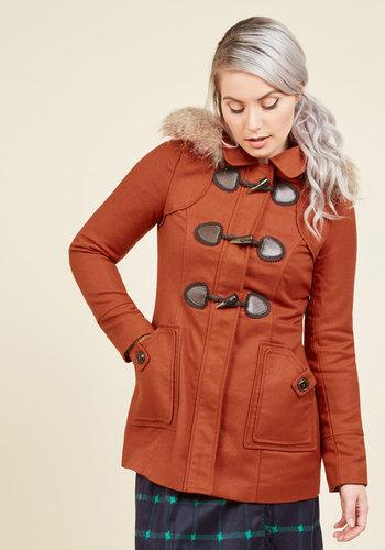  Harvest Fest Coat In Vermillion In L