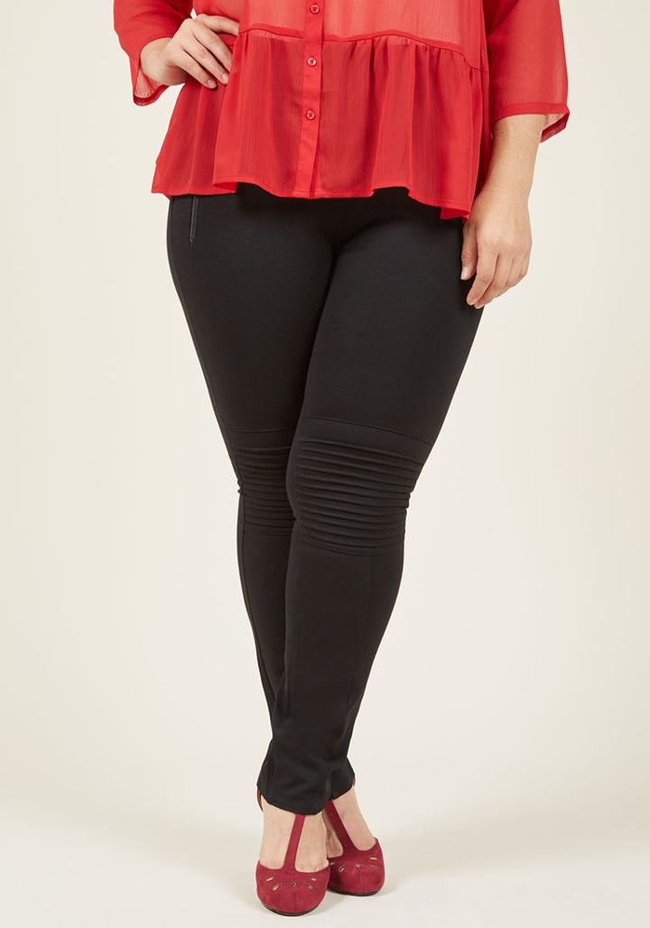 Modcloth My Life's Moto Ponte Pants In Black - 1x-3x In 3x