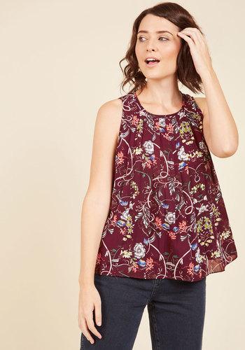  In A Folding Pattern Tank Top In L