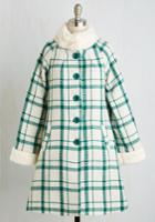 Collectifclothing Distinguished Quest Coat In Emerald Plaid