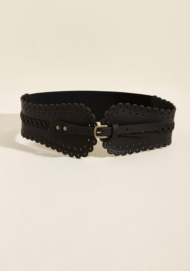 Modcloth Tacit Accent Belt In Black In S/m