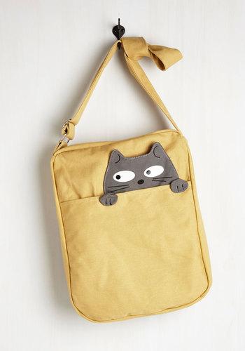 Comecollc Got One Friend In My Pocket Bag In Grey Cat