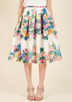  Bouquet Of Beauty A-line Skirt In Eggshell In S