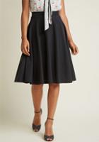 Modcloth Bugle Joy Midi Skirt In Black In Xs