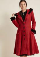 Collectif Collectif Winsome Warmth Fit And Flare Coat In M