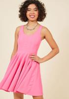  Ready And Raring To Godet A-line Dress In L