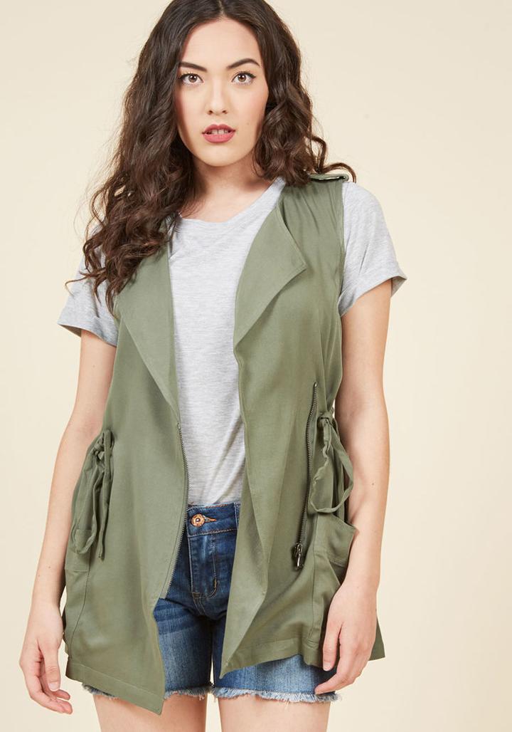 Modcloth Haute Horizon Vest In Xs