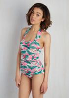  Never Been Better One-piece Swimsuit In Flamingos In 12
