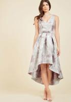 Elizaj Eliza J Delightful Drama Floral Dress In Silvermist In 6
