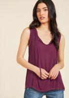  Think Tanka Sleeveless Top In Merlot In 2x