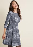Modcloth In The Mix Knit Dress In Houndstooth In 1x