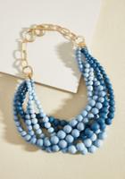Modcloth Burst Your Bauble Necklace In Sky