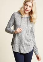 Modcloth Snuggled In Softness Knit Top In Pebble