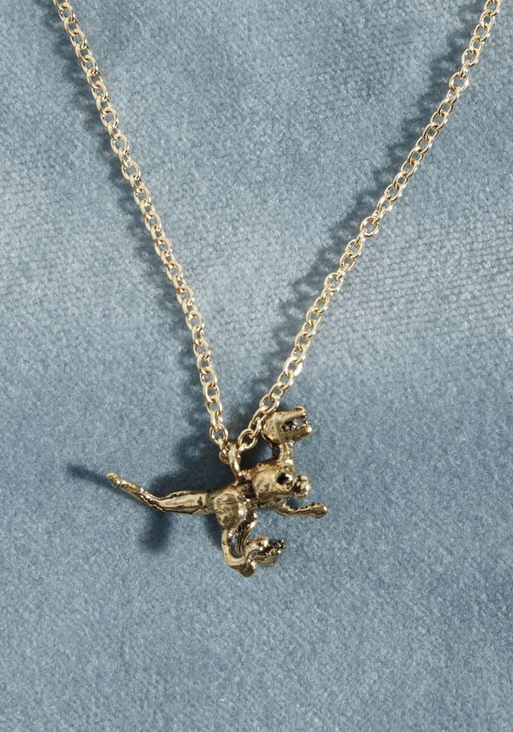 Modcloth All Dino, Every Day 3d Printed Necklace
