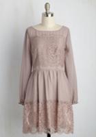  Might Come In Fancy Long Sleeve Dress In Mauve In M