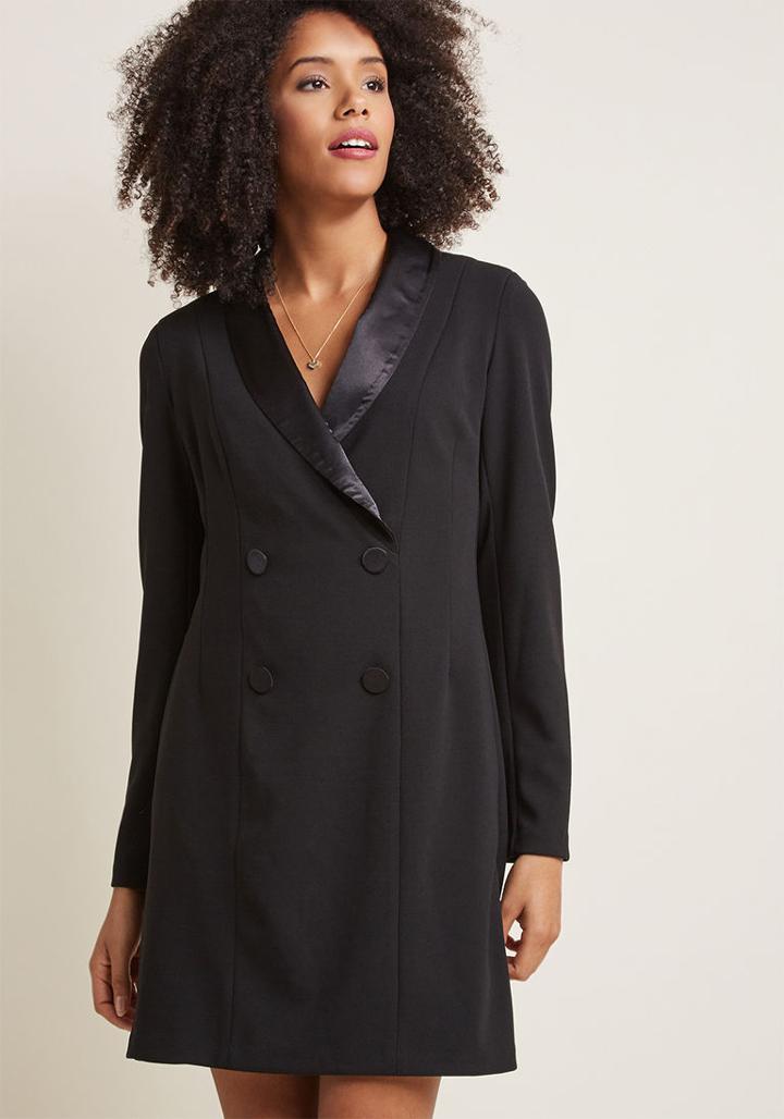 Modcloth Catchy Confidence Tuxedo Dress In 2