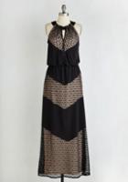 Modcloth Rare And Remarkable Maxi Dress In Lines In 16w