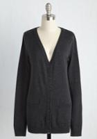  Have A Good Knit Cardigan In Charcoal In Xs