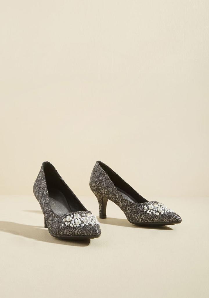 Modcloth Embellish Of The Ball Heel In 6