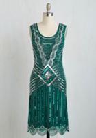 Frockandfril Cabaret Soiree Dress In Emerald