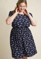 Modcloth Oh My Gosh A-line Dress In Sharks In M