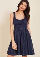 Modcloth Artisan Iced Tea Lace Dress In Blueberry