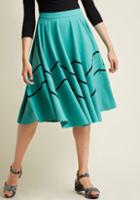 Collectif Collectif Zag Influence Midi Skirt In Xl