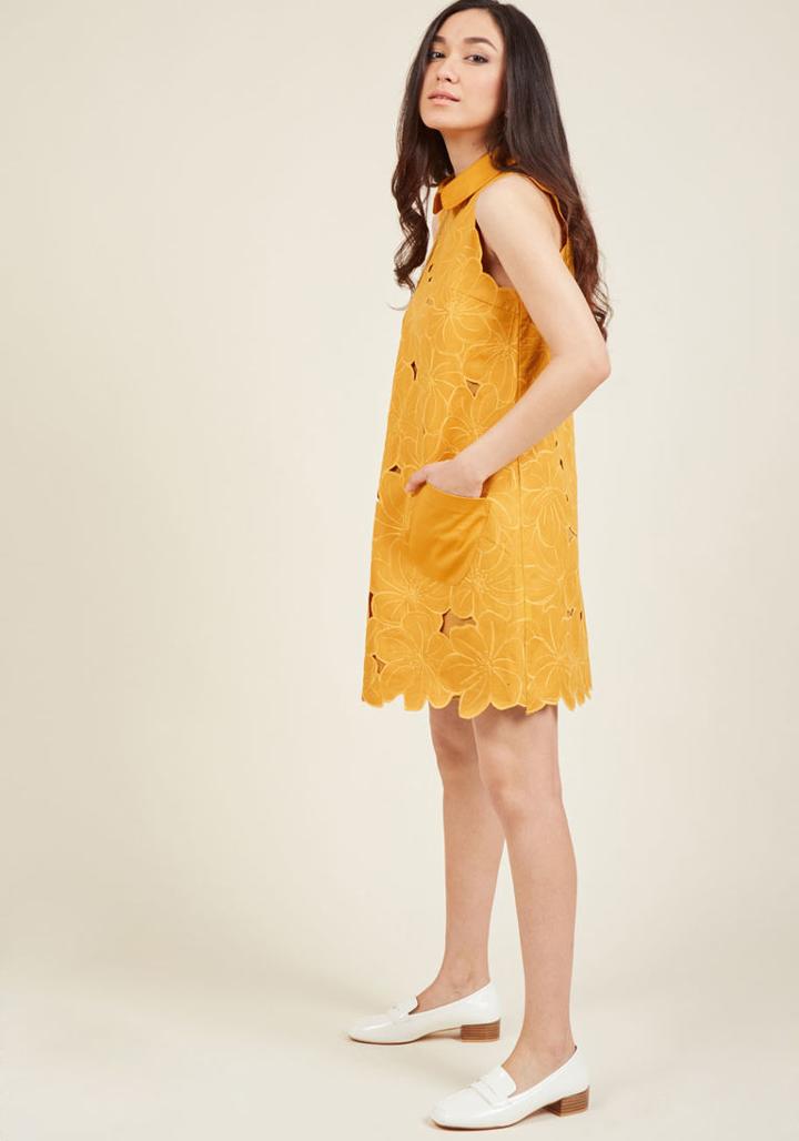 Modcloth Fantasizing Flawless Shift Dress In L
