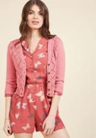 Modcloth Adored Addition Cardigan In Dusty Rose In 2x
