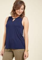  All For A Good Cosmopolitan Tank Top In Navy In 4x