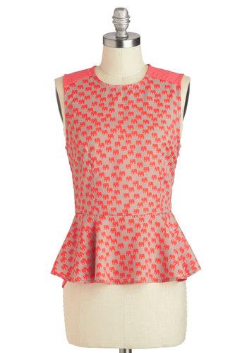 Modcloth Elephant And Center Top