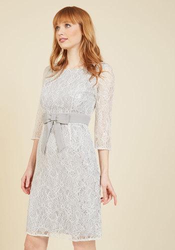  Defined To Refine Lace Dress In Silver In Xxs