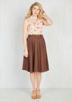  Breathtaking Tiger Lilies Midi Skirt In Cocoa In 4x