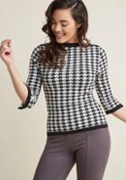 Banned Banned Up To Parisienne Sweater In Houndstooth In L