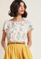 Modcloth Boardroom Brunch Keyhole Top In 1x