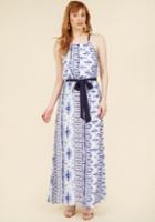 Modcloth Coastline Bonfire Maxi Dress In Tie-dye