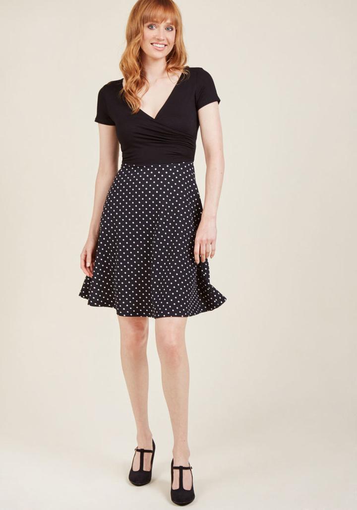 Modcloth Botanical Breakfast Knit A-line Dress In S